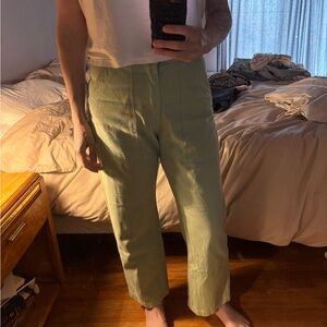 Big Bud Press work pants small medium sea blue green